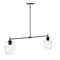Designers Fountain Summer Jazz 60 Watt 2-Light Matte Black Transitional Island Light with Clear Glass Shades D310M-IS-MB - alternate 3